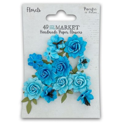 49 & Market - Collection «Florets » couleur «Pacific» 12pcs